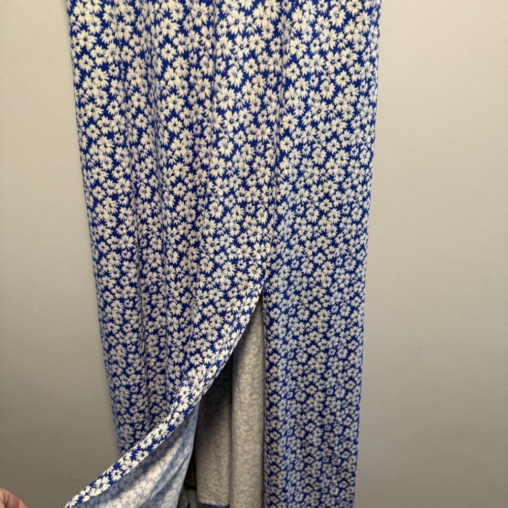 Urban Outfitters | Dresses | Urban Outfitters Ashley Blue Floral Midi Dress Med - Picture 7 of 11